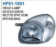 HYUNDAI ATOS'98 HEAD LAMP 92101/2-02010