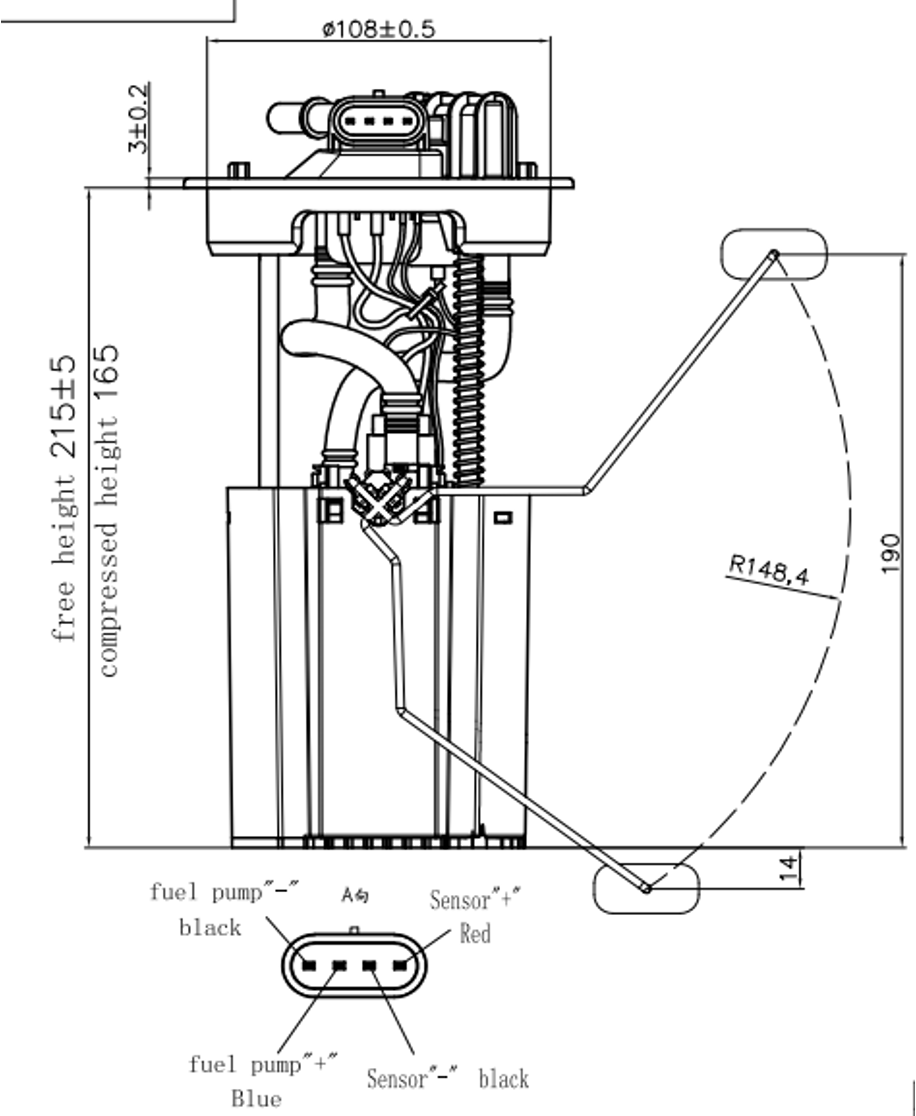 A21-1106610AB,FUEL PUMP FOR Chery Fora